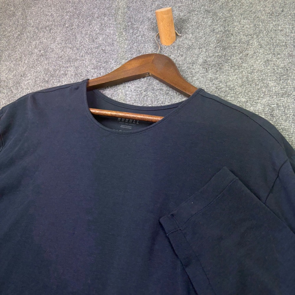 Nobull Long Sleeve Shirt Mens XL Navy Blue Modal Blend Training Tee 0365